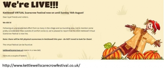 Festival orang-orangan sawah merespon pandemi (tangkapan layar dari http://www.kettlewellscarecrowfestival.co.uk/)