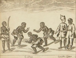 Lukisan yang memperlihatkan cafres merujuk pada budak dari Afrika. - Dok. Istimewa.