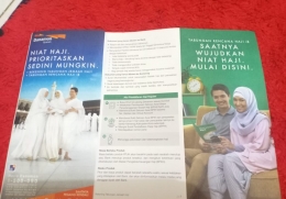 Brosur tata cara pendaftaran Haji Bank Danamon (Foto: Fifi SHN)