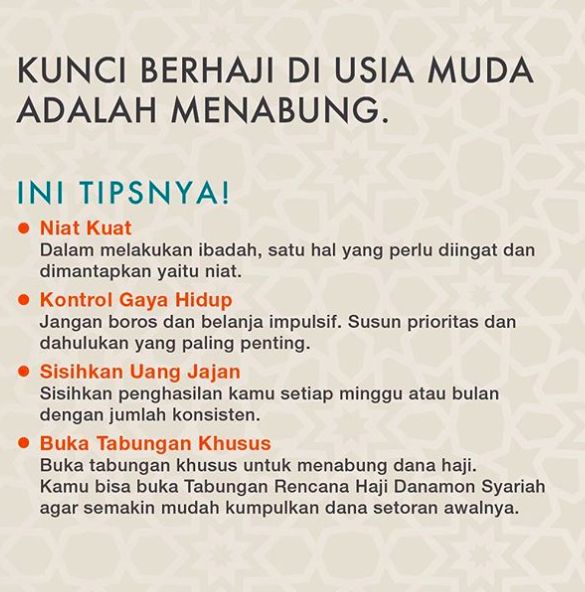 Tips Haji Muda (IG @mydanamon)