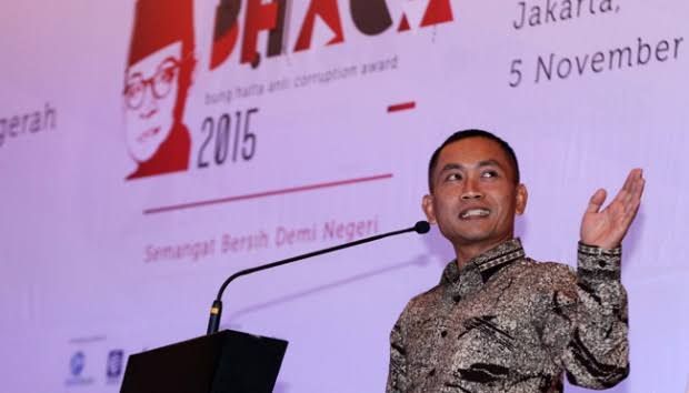 Sambutan Bupati Batang Yoyok Riyo Sudibyo dalam penganugerahan Bung Hatta Anti Corruption Award 2015. Sumber: nasional.tempo.co