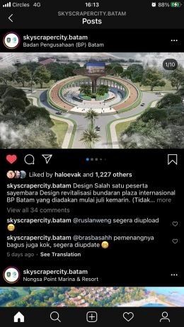 screen shoot dari Instagram Skyscrapercity.batam