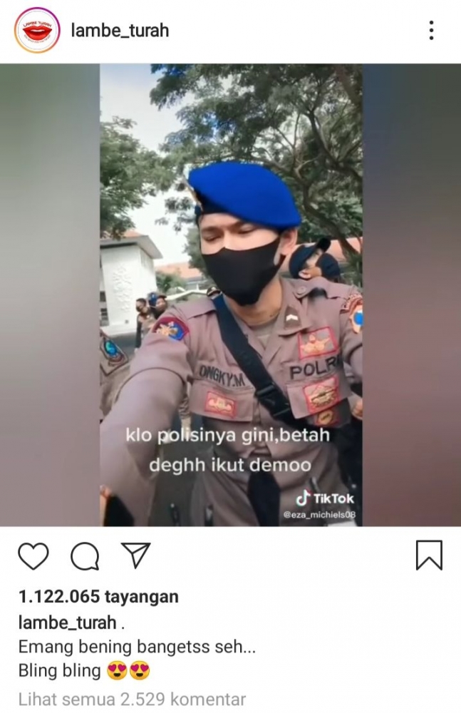 Sumber: Instagram @lambe_turah