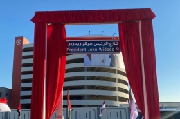 Nama Presiden Joko Widodo diabadikan sebagai nama jalan di Abu Dhabi, Uni Emirat Arab (twitter@jokowi)