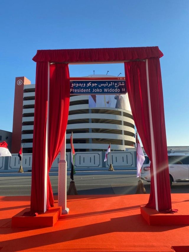 Jalan Presiden Joko Widodo diresmikan di Abu Dhabi, UEA, Senin (19/10/2020) | kumparan.com (dok. KBRI Abu Dhabi)