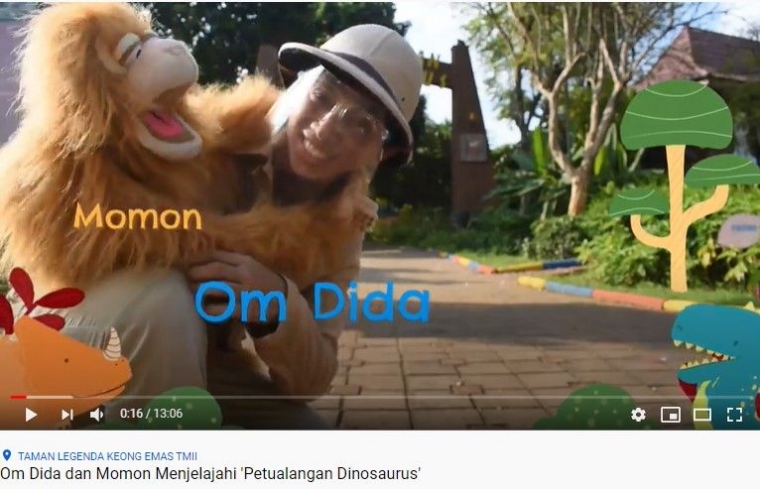 (Om Dida aktif membuat konten pendidikan bagi anak usia dini melalui kanal youtubenya Om Dida. Doc. Youtube Om Dida)