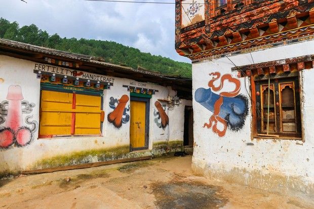 Gambar Mural Penis di Bhutan (sumber: travel.detik.com)
