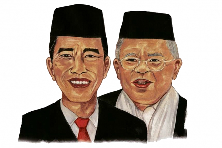 Presiden Joko Widodo dan Wakil Presiden Ma'ruf Amin. (sumber: KOMPAS/DIDIE SW)