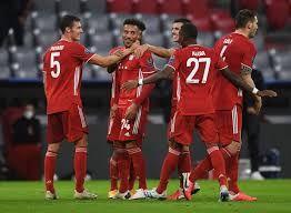 Para pemain Bayern Munchen merayakan gol ke gawan Atletico Madrid. | Sumber foto: Bleacher Report Football.com