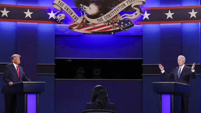Debat final capres AS pada Jumat, 23 Oktober 2020  via detik.com