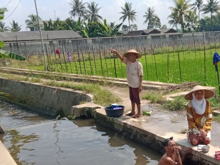 Itu ada tulisan: Dilarang Memakai Bikini. Dokpri
