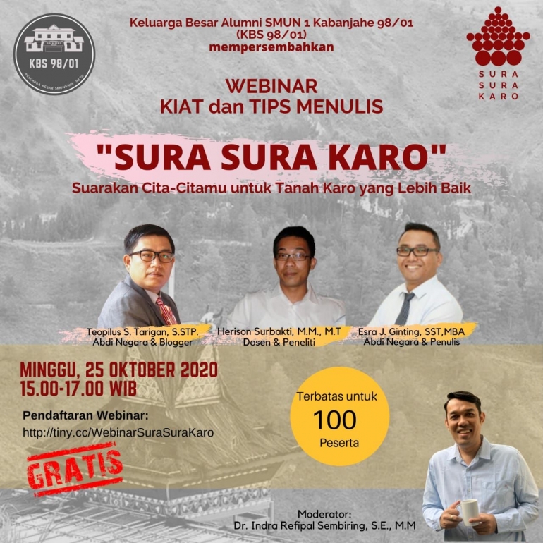 Poster Webinar Sura Sura Karo (Dokpri)