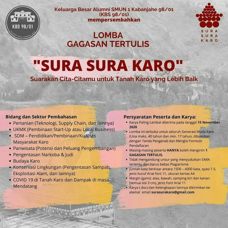 Poster lomba menulis gagasan 