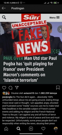 Instagram of Paul Pogba