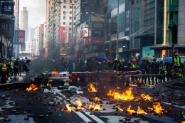 Melumpuhkan perekonomian Hongkong. Photo:Eduardo Leal/Bloomberg via Getty Images 