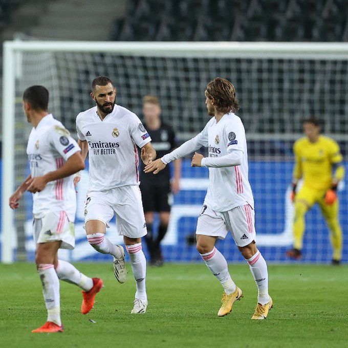 Benzema cetak gol pertama Real Madrid di laga ini (28/10). Gambar: Uefa.com