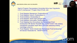 Konferensi pers Program Pascasarjana UAJY via Zoom (Dokpri)