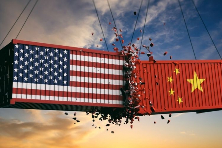 Ilustrasi perang amerika vs china | source: shutterstock (via KOMPAS.com)