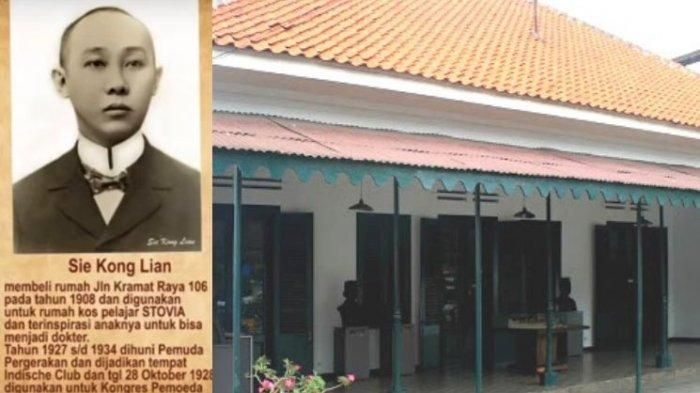 Foto Sie Kon Liang dan Museum Sumpah Pemuda (sumber: tribunnews.com)