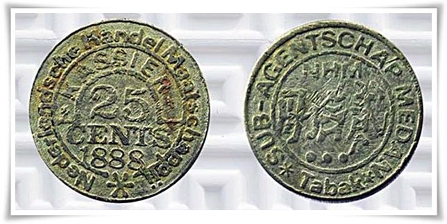 Uang perkebunan bertarikh 1888 (Foto: Museum Bank Mandiri)