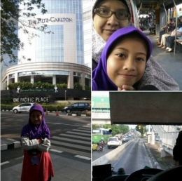 Dokpri/Naik Transjakarta favorit Teteh lanjut jalan kaki menuju lokasi di SCBD Soedirman