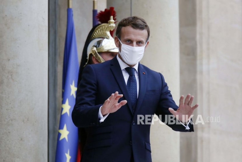 Usai Timbul Kekerasan, Macron Klarifikasi Pernyataannya (copy image dari republika.co.id)