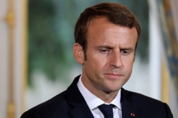 Presiden Perancis, Emmanuel Macron (AFP via Kompas.com)
