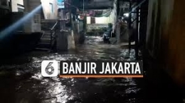 Ilustrasi banjir Jakarta/Foto: liputan6.com