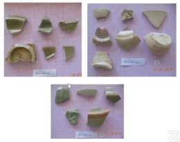 Temuan pecahan keramik (Foto: makalah Pak Sonny)
