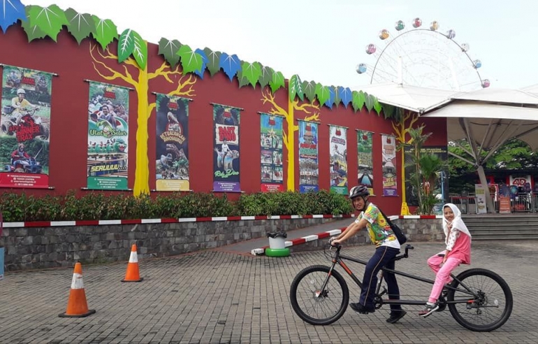 Gowes di Taman Mini Indonesia Indah  (Dokpri)