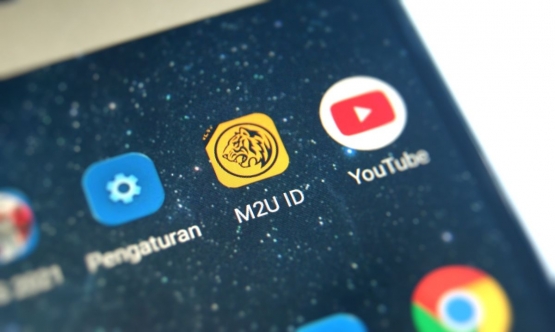 Aplikasi M2U dari Maybank (foto: dokumentasi pribadi).