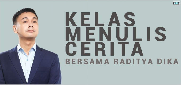 Banner kelas menulis Raditya Dika (Sumber: via official Loket.com)