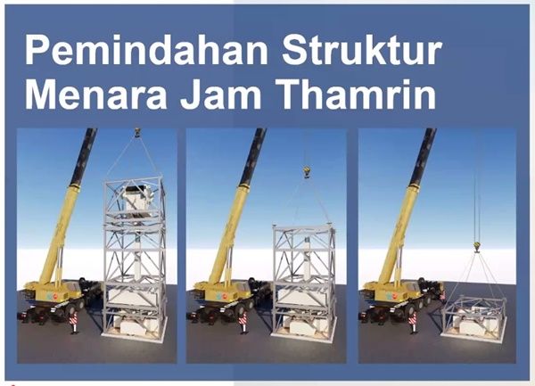 Rencana pemindahan tugu/menara jam (Foto: makalah Pak Iswandi)