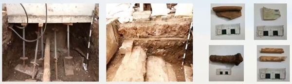 Ekskavasi arkeologi di bawah tugu/menara jam (Foto: makalah Pak Cecep)