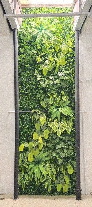 contoh artificial vertical garden | sumber pribadi: Nathania Aldora, Desain Interior, Universitas Kristen Petra
