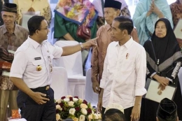 Anies Baswedan dan Presiden Joko Widodo [Foto oleh Antaranews Foto]