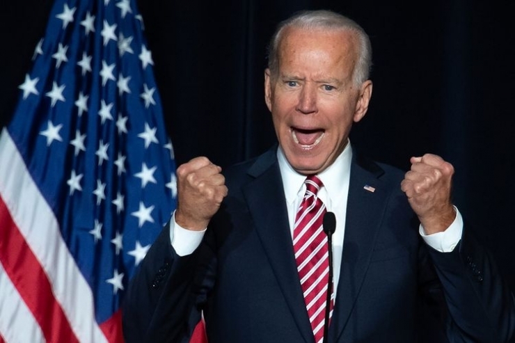 Sumber: Kandidat calon presiden Partai Demokrat, Joe Biden.(AFP / SAUL LOEB via KOMPAS.com))