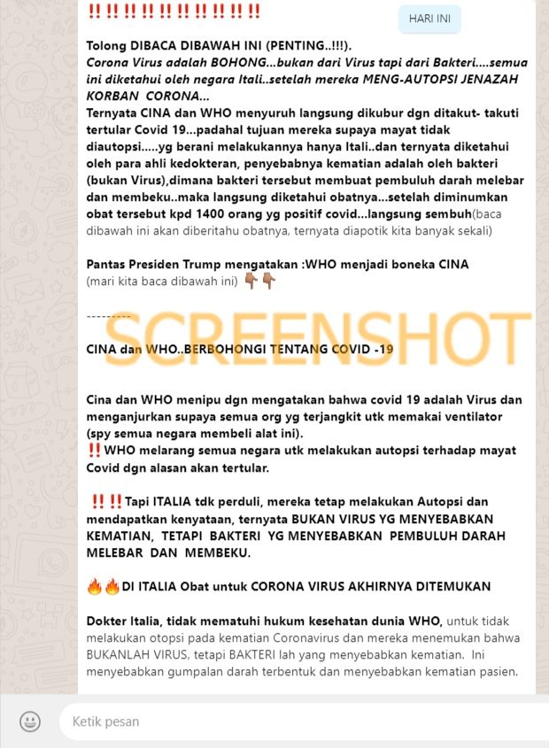 Sumber : covid19.co.id - Hoax Buster