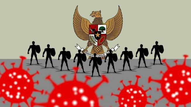 Ilustrasi Pancasila di Tengah Pandemi (Sumber: agilnanggala via suara.com)