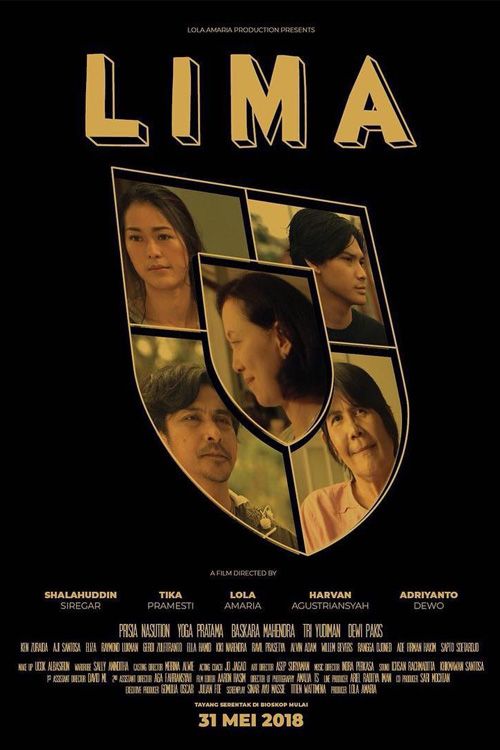 Poster resmi film 'Lima' yang digarap oleh lima sutradara dan memiliki lima cerita berbeda | sumber: imdb.com