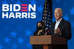 Joe Biden dan Kamala Harris. (Sumber: Kompas.com)