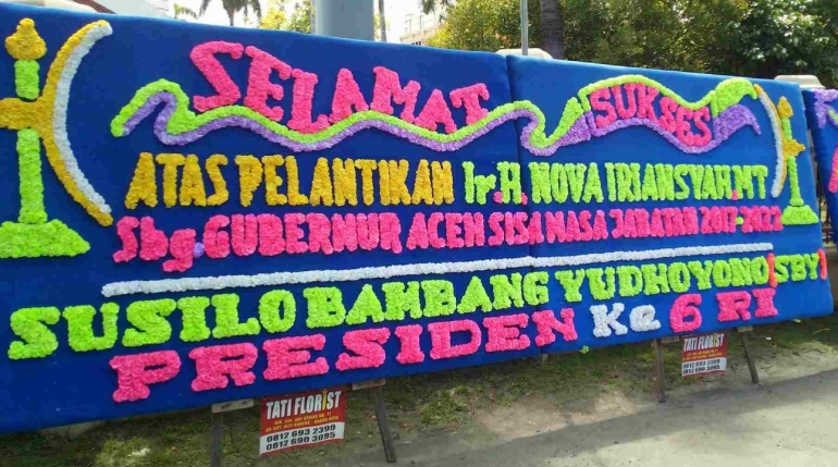Karangan Bunga Istimewa dari Mantan Presiden Susilo Bambang Yudhoyono (doc Pribadi)