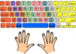 Finger chart (Sumber: typing-lessons.org)