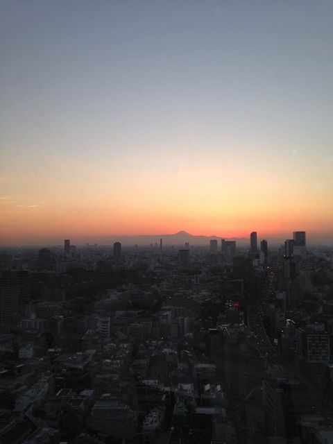 Fujisan dari lantai 37 Roppongi Hills Tokyo (dokpri)