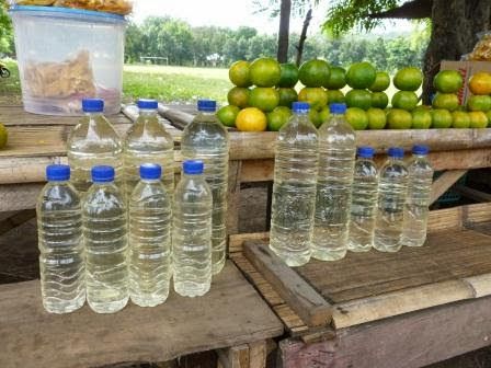 Botol-botol bekas air mineral yang berisi sopi/Sumber :tahuribabunyi.com