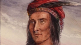 Tecumseh, pemimpin konfederasi bangsa pribumi Amerika yang melontarkan kutukan bagi presiden AS (history.com)