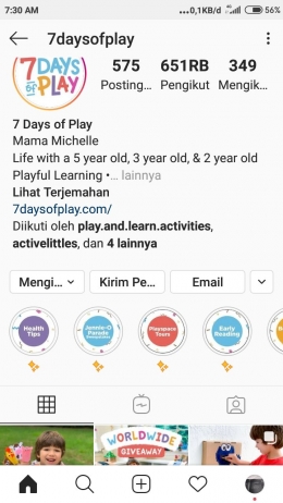 Instagram 7daysofplay | Dokumen peibadi