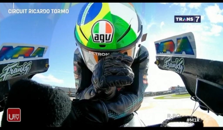 Morbidelli menang di seri Valencia (15/11). Gambar: Motogp/Trans7/Useetv