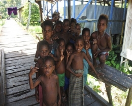 Anak-anak di kampung Pupis, Asmat.Dokpri. 