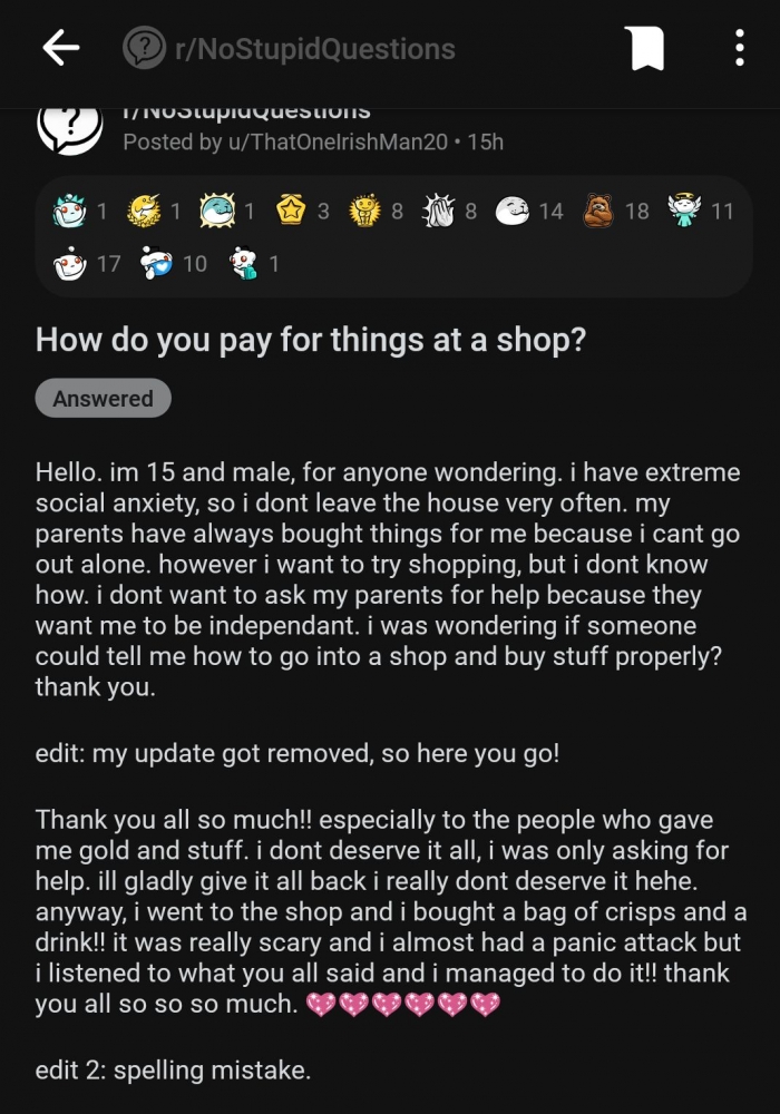 Tangkapan layar dari Reddit